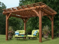 Cedrová pergola na zahradu 3,65 x 3,05 m