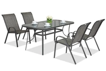 Kovový zahradní nábytek Modena šedý pro 4 osoby Garden Point
