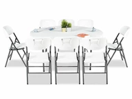 Set cateringového nábytku 160 cm 8 + 1 Garden Point