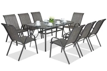 Set kovového zahradního nábytku Modena Grey pro 8 osob Garden Point