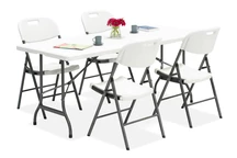 Skládací cateringový stůl set 180 cm + 4 židle