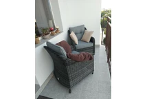 Křeslo technorattan Toledo antracit Garden Point - 2 kusy
