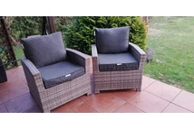 techratanová křesla Parma šedá Garden Point set