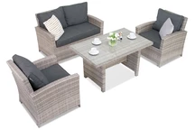 Parma Apetito 4 polyratanový zahradní nábytek šedý Garden Point
