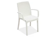 Polyratanová židle Indiana white Bica