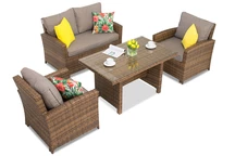 Ratanový nábytek Parma Apetito 4 hnědý Garden Point