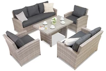 Ratanový nábytek Parma Apetito 7 šedý Garden Point