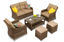 Ratanový set Toledo Coffee 4 tech s hnědými pouzdry Garden Point