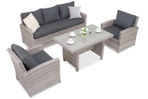 Ratanový zahradní nábytek Parma Apetito 5 šedý Garden Point
