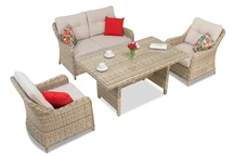 Sada Technorattan Toledo Apetito 4 béžový Garden Point
