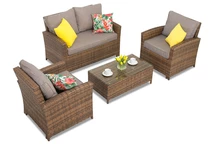 Set zahradního nábytku Parma Coffee 4 hnědá Garden Point