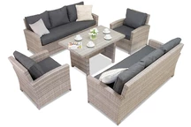 Velká sada zahradního nábytku Parma Apetito 8 šedá Garden Point