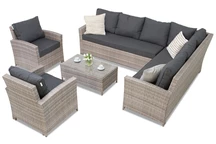 Zahradní set s Parma Corner 7 šedý Garden Point
