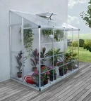Nástěnný skleník Lean To Hybrid 1,24 x 2,44 m Polykarbonát Silver Palram