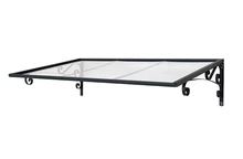 Polykarbonátová stříška nad dveřmi Venus 1,35 m Palram - Canopia antracitová
