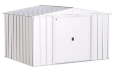 Kovová kůlna na nářadí Classic 3,13 x 2,42 m Arrow světle šedá