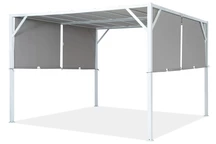 Kovová terasová pergola Santorini 3 x 3 m, bílá a antracitová Garden Point