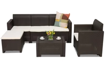 Obývací nábytek Technorattan Nebraska Relax Corner 5 hnědá Bica