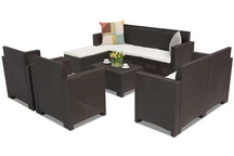 Obývací nábytek Technorattan Nebraska Relax Corner 8 hnědá Bica