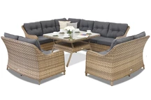 Polyratanový zahradní nábytek Toledo Comida 9 Angular Garden Point melange