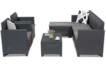 Ratanová sestava obývacího nábytku Nebraska Relax Corner 6 antracit Bica