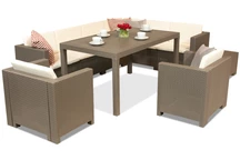 Ratanový set s rohem Colorado Comida Max 8 cappuccino Bica