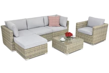 Ratanový zahradní nábytek Venice Corner 5 Garden Point šedý