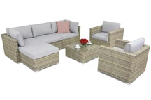 Ratanový zahradní nábytek Venice Corner 6 Garden Point šedý