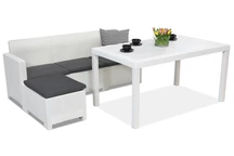 Sestava obývacího nábytku Technrattan Nebraska Relax Corner 4 bílá Bica