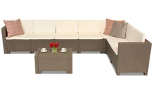 Technoratanový kout se stolkem Colorado Corner Max 7 cappuccino Bica