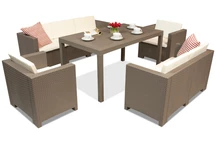 Technorattan zahradní nábytek Colorado Apetito 7 cappuccino Bica