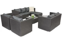 Technorattanový zahradní nábytek Roma Corner 8 Garden Point antracit