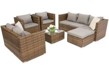 Technorattanový zahradní nábytek Roma Corner 8 Garden Point hnědý