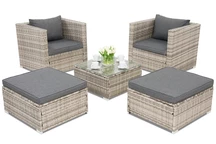 Technorattanový zahradní nábytek Roma Terrace + 2 pufy Garden Point