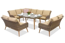 Zahradní nábytek Bilbao Comida 9 Garden Point hnědý