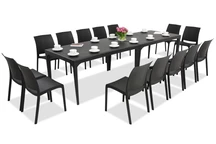 Elegantní jídelní set Oslo / Volga 14 antracit Bica