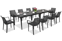 Elegantní jídelní set na zahradu Oslo / Sophie 10 antracit Bica