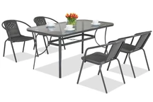 Kovový zahradní nábytek Modena / Bergamo pro 4 osoby Garden Point antracit