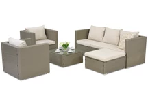 Ratanový zahradní nábytek Roma Corner 6 Garden Point světle šedý