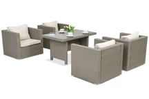 Ratanový zahradní nábytek Roma Premium 4 Garden Point světle šedý