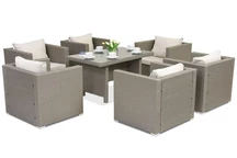 Ratanový zahradní nábytek Roma Premium 6 Garden Point světle šedý