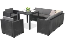 Set polyratanového nábytku Colorado Dallas Comida 7 antracit Bica
