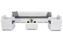 Set techn ratanho nabytku Nebraska Coffee Max 7 white Bica