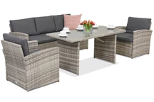 Zahradní nábytek Monaco Apetito 5 Garden Point světle šedý
