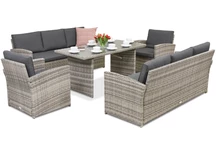 Zahradní nábytek Monaco Apetito 8 Garden Point světle šedý