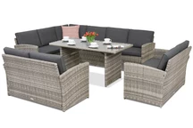 Zahradní nábytek Monaco Comida 9 Garden Point světle šedý
