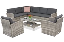 Zahradní nábytek Monaco Corner 7 Garden Point světle šedý