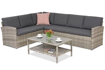 Zahradní nábytek Monaco Corner Garden Point světle šedý