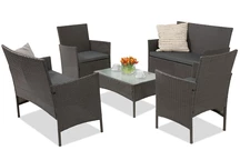 Zahradní nábytek v technorattanu Calabria Coffee 6 Premium Garden Point antracit