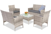 Zahradní nábytek v technorattanu Calabria Coffee 6 Premium Garden Point šedý